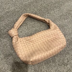 Elegant Tan Woven Shoulder Bag from target